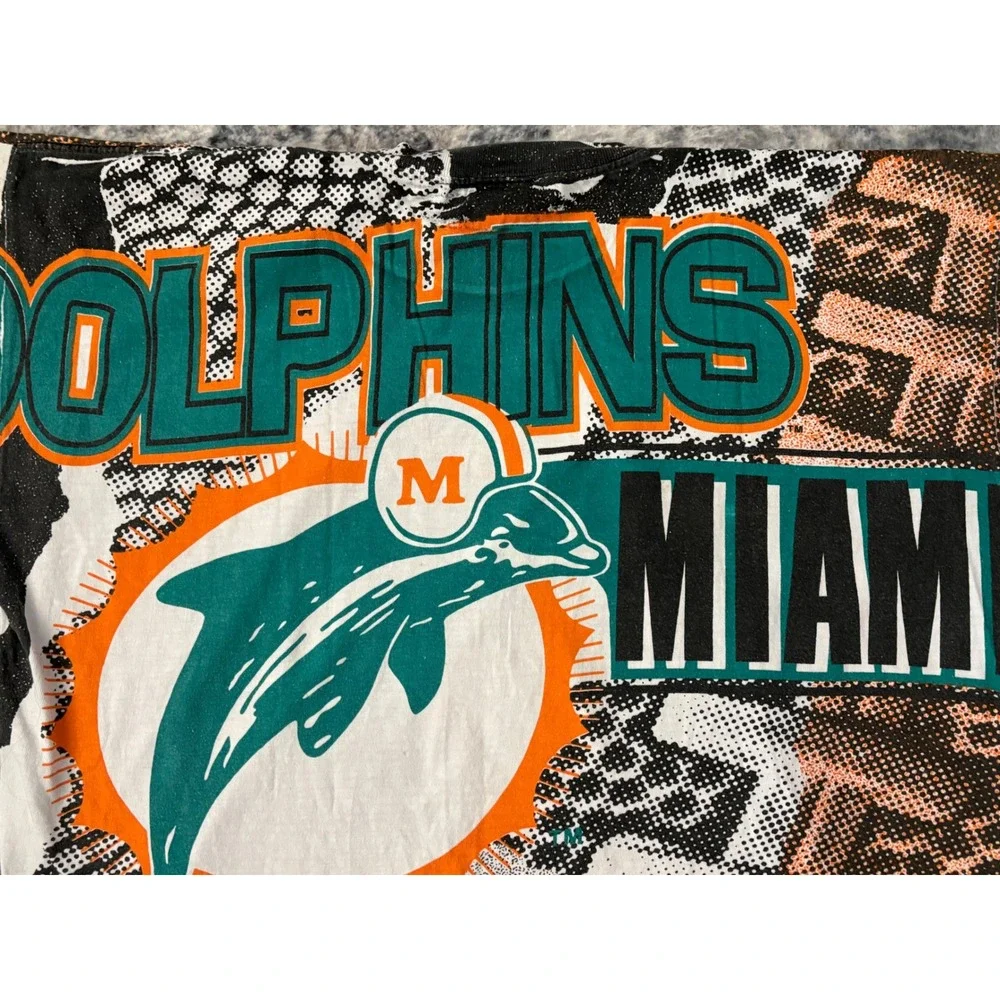Vintage Miami Dolphins Magic Johnson T's All Over Print T‎ Shirt Mens XL - Picture 12 of 16